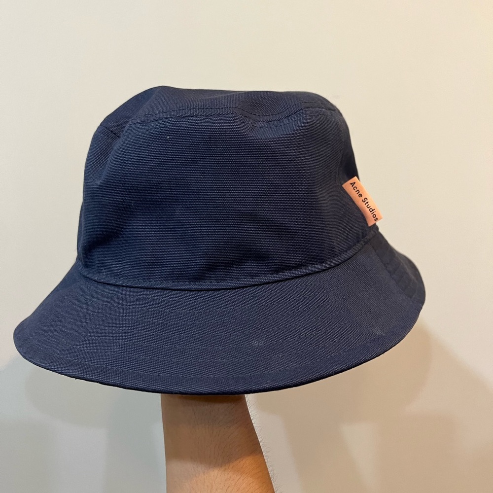 Acne Studios Navy Blue Bucket Hat